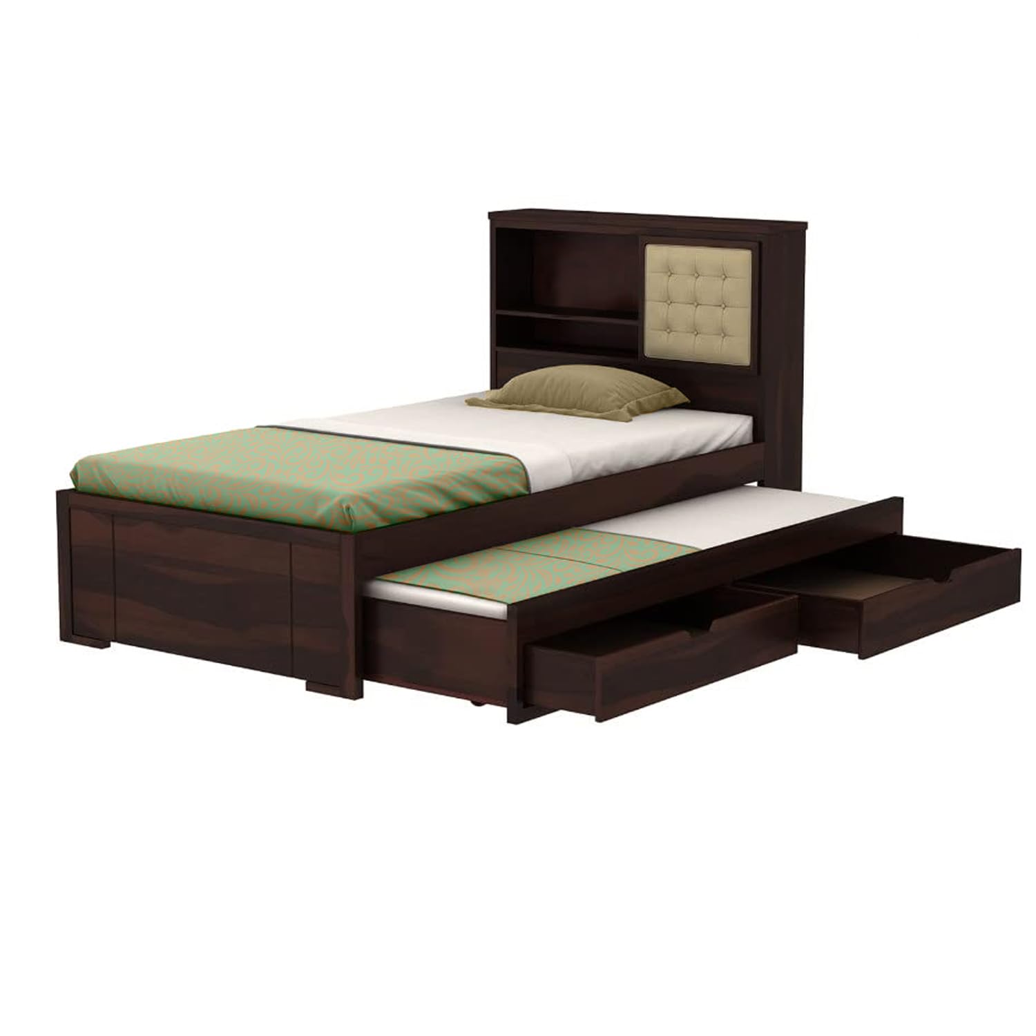Divya Furniture Solid Wood Single Bed with Storage | Custom Sizes & Colours Available | Free Home Delivery | All Payments Accepted - Image 3