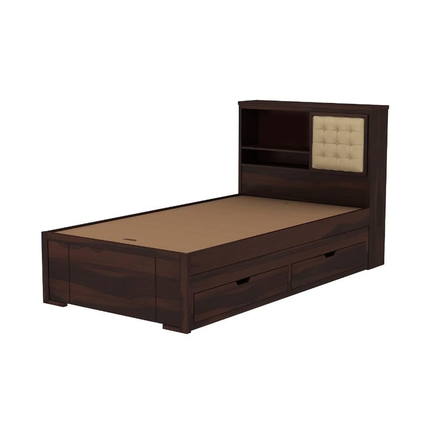 Divya Furniture Solid Wood Single Bed with Storage | Custom Sizes & Colours Available | Free Home Delivery | All Payments Accepted - Image 5