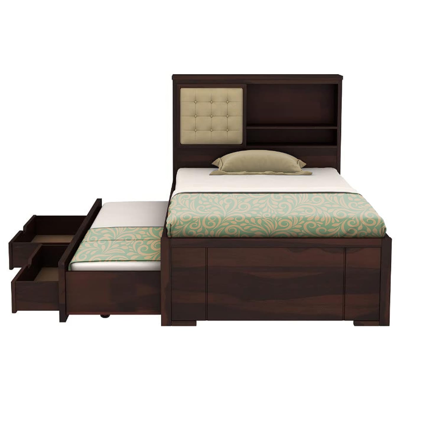 Divya Furniture Solid Wood Single Bed with Storage | Custom Sizes & Colours Available | Free Home Delivery | All Payments Accepted - Image 4