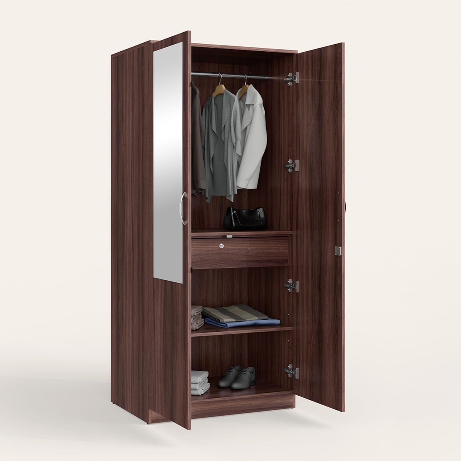 Divya Furniture 2 Door Wooden Wardrobe | Custom Sizes & Colours Available | Free Home Delivery & Demo | All Payments Accepted - Image 5