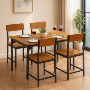🪑 Callas 4-Seater Dining Table Set (DN-01, Black)